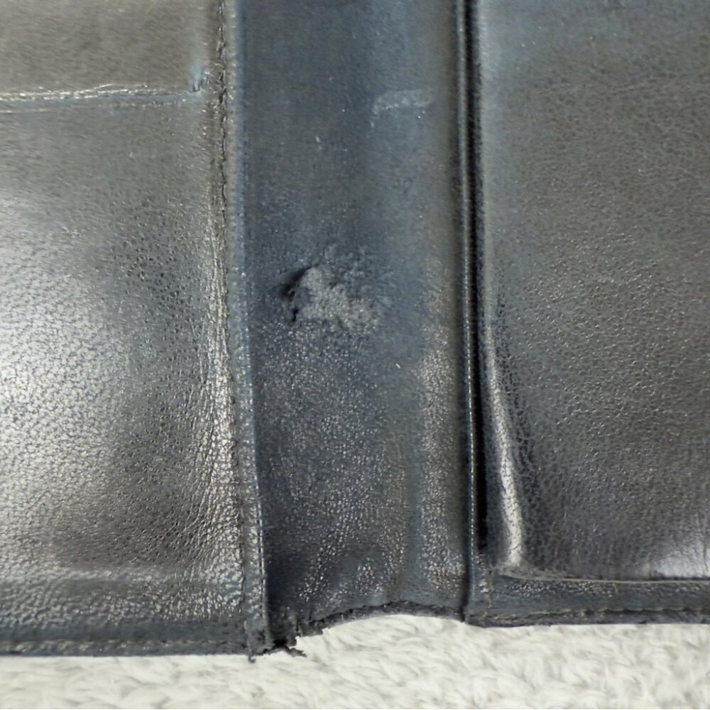 CHANEL CC Logo Grained Calfskin Leather Bifold Wallet Black - Picture 7 of 16